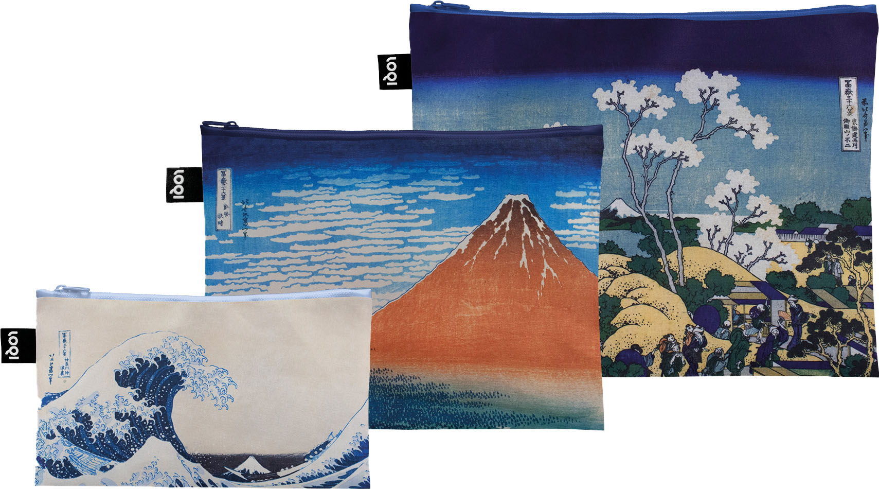 LOQI Zip Pockets K. Hokusai Neue Version LOQI Zip Pockets K. Hokusai Neue Version