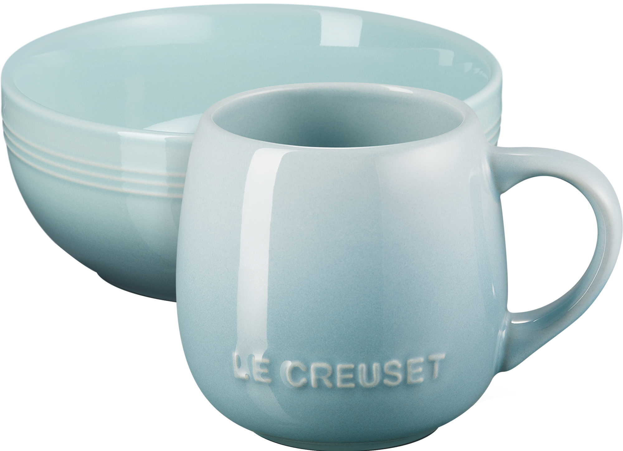 Le Creuset Set COUPE Becher + Müslischale sea salt